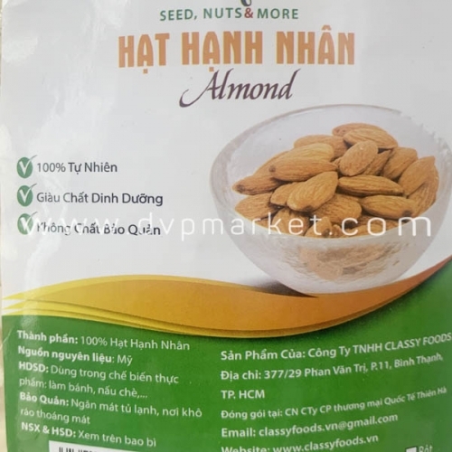 Classy - Hạnh nhân lát 500g